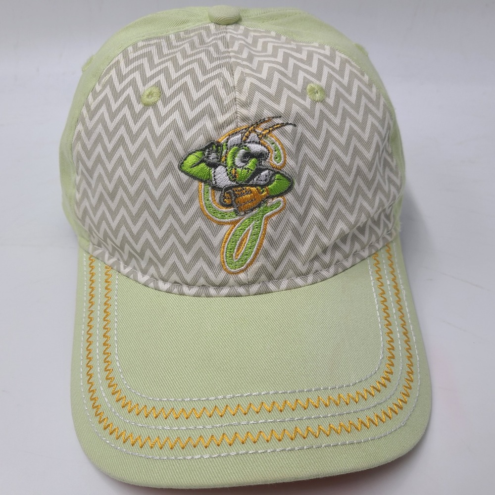 Youth Greensboro‎ Grasshoppers Hat Strapback OC Sports Green MiLB Baseball Girls